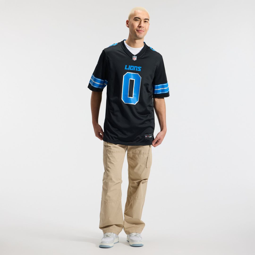 Detroit Lions Jahmyr Gibbs Nike White Game Player Jersey