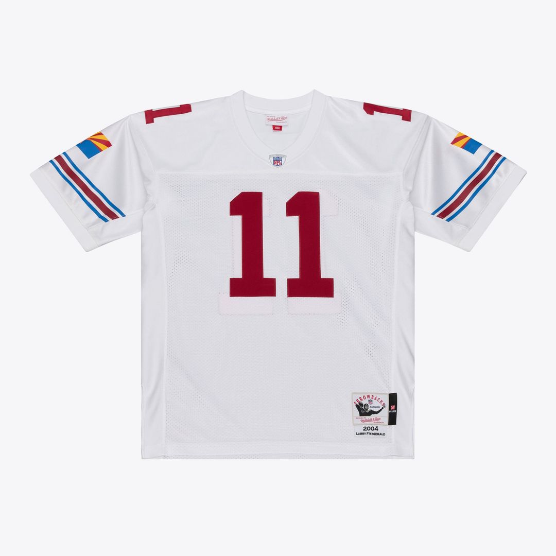 Arizona Cardinals Larry Fitzgerald Mitchell & Ness White 2004 Authentic Throwback Jersey