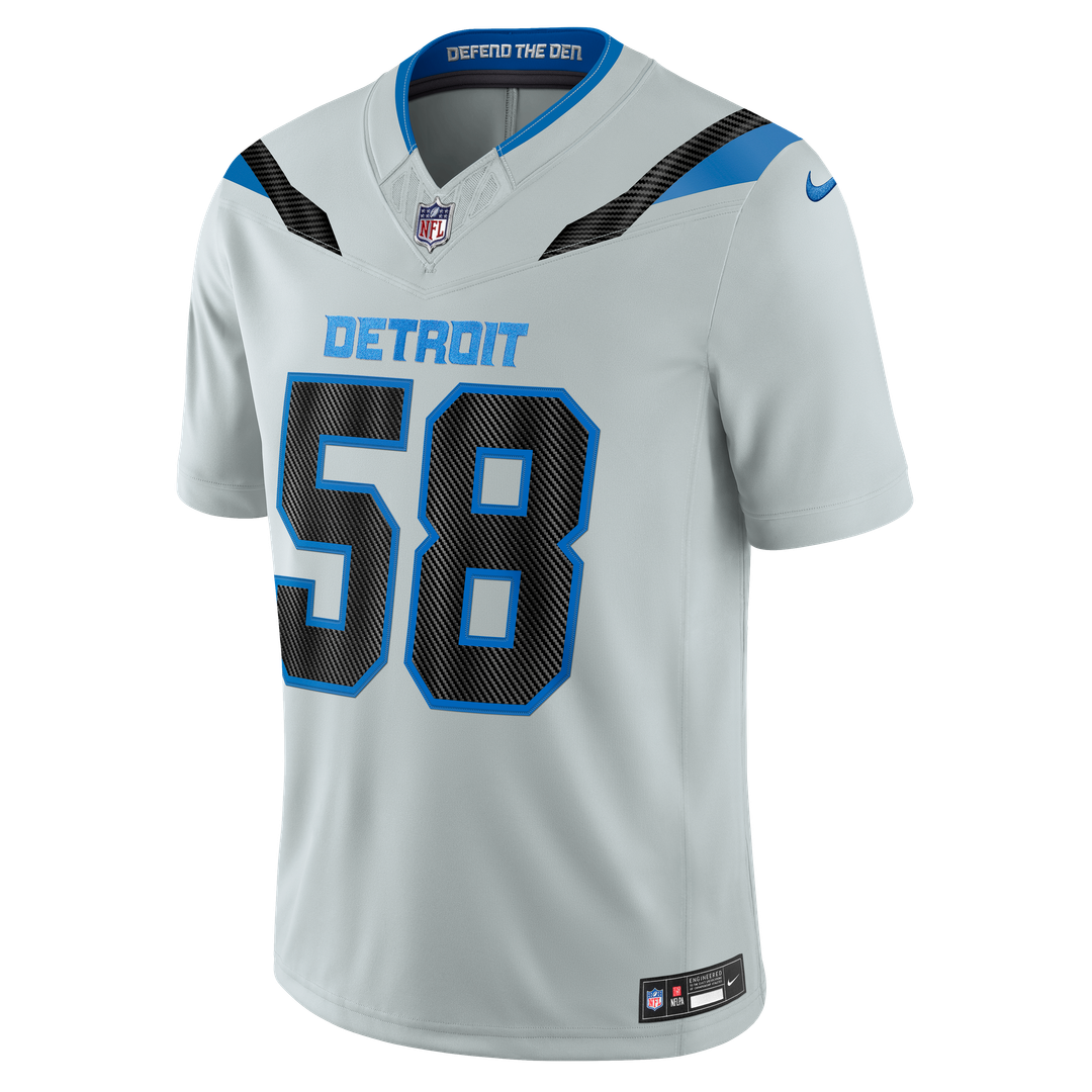 Detroit Lions Penei Sewell Nike Silver 2026 Rivalries Collection Stitched Limited Jersey
