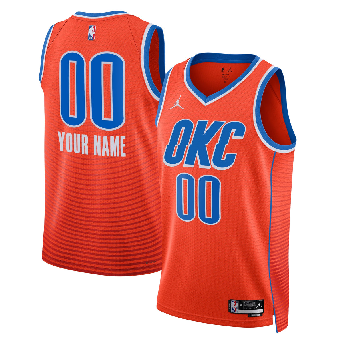 Oklahoma City Thunder Jordan Statement Swingman Jersey - Custom - Unisex
