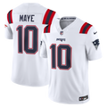 New England Patriots Drake Maye Nike White Vapor F.U.S.E. Stitched Limited Jersey