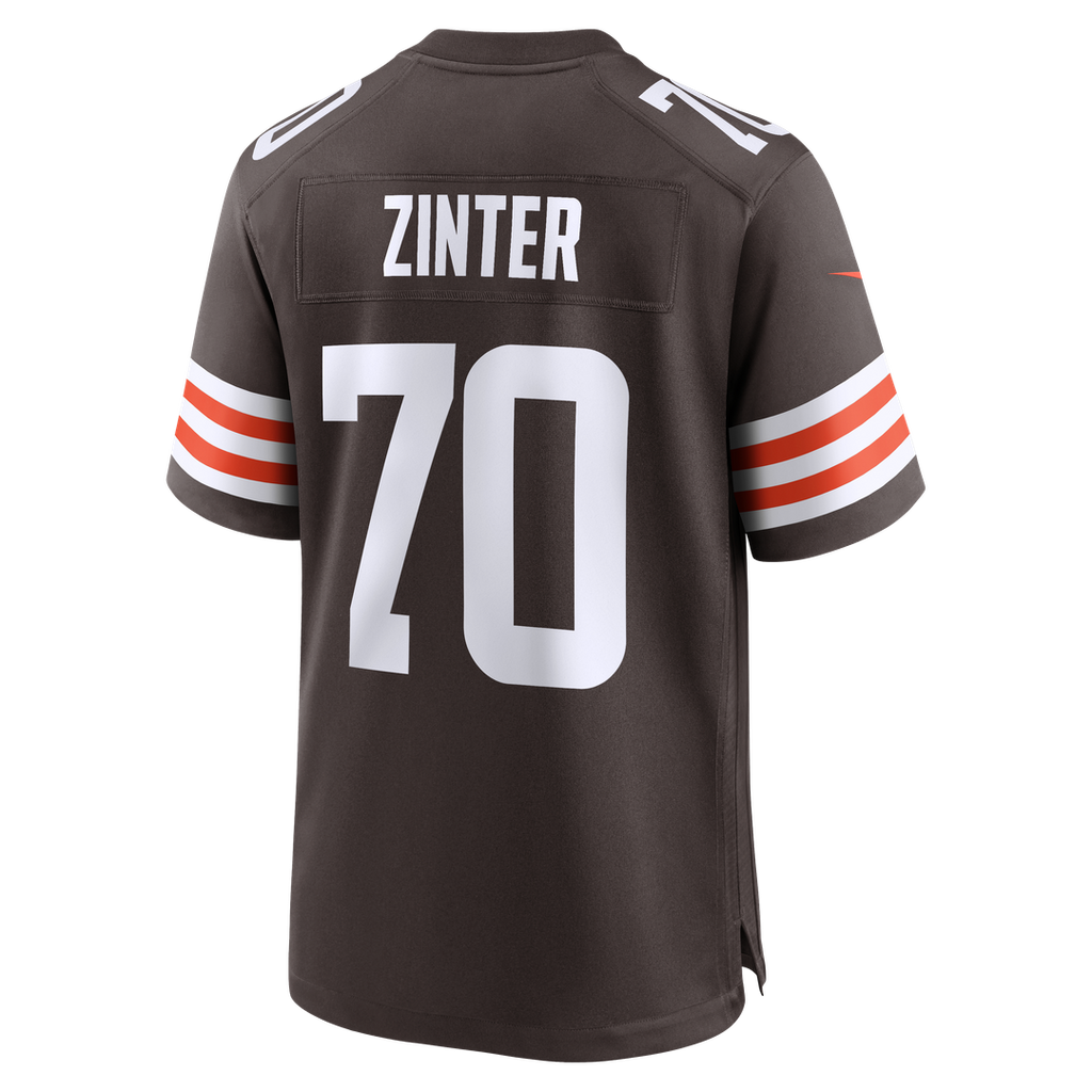Cleveland Browns Zak Zinter Nike Brown Team Game Jersey