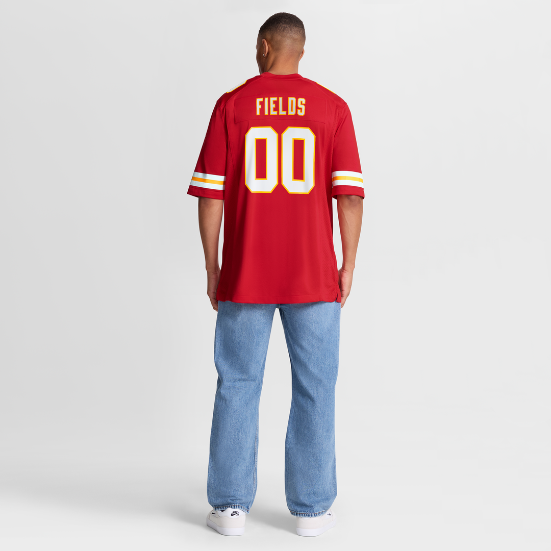 Kansas City Chiefs Justin Fields Nike Red Game Jersey