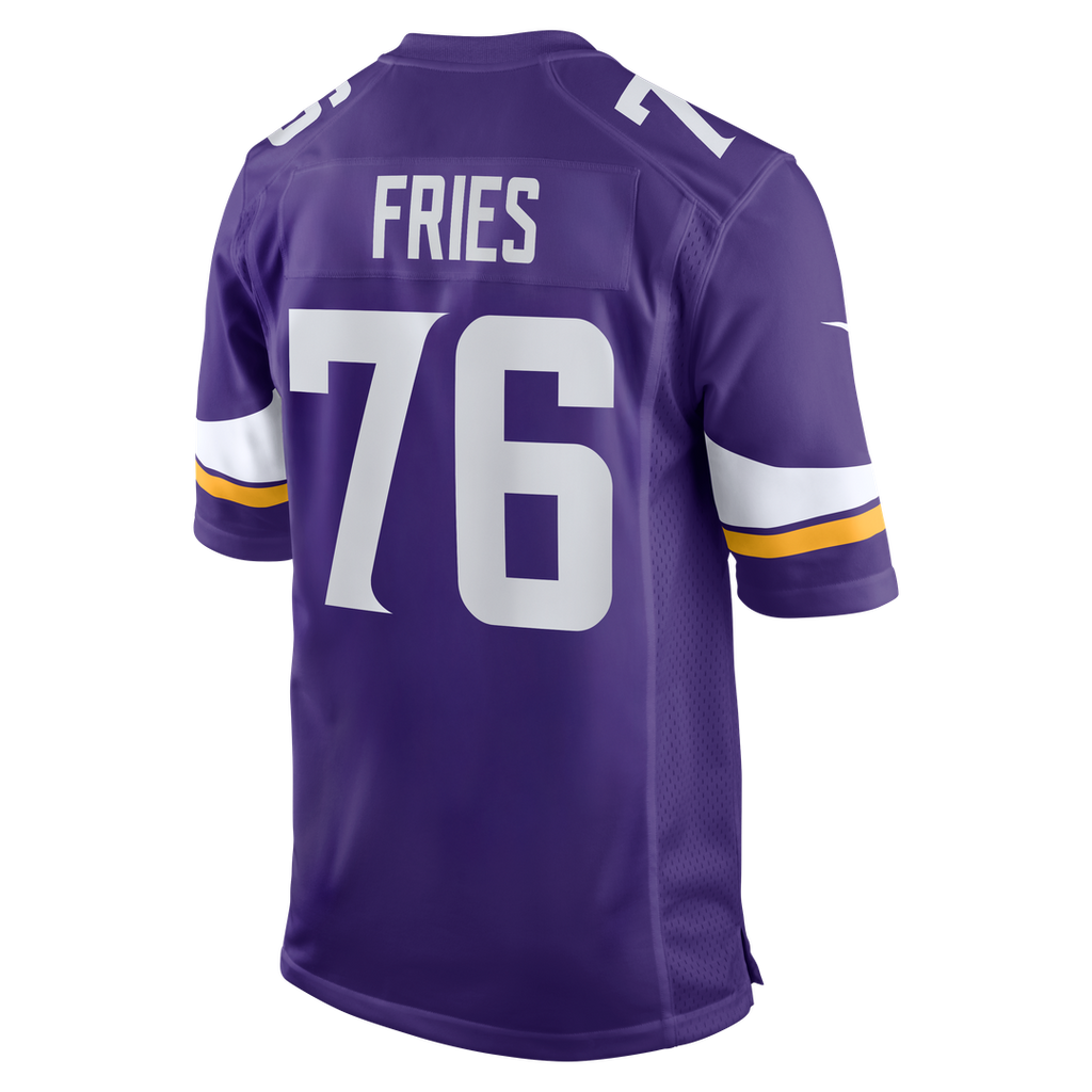 Minnesota Vikings Will Fries Nike Purple Team Game Jersey