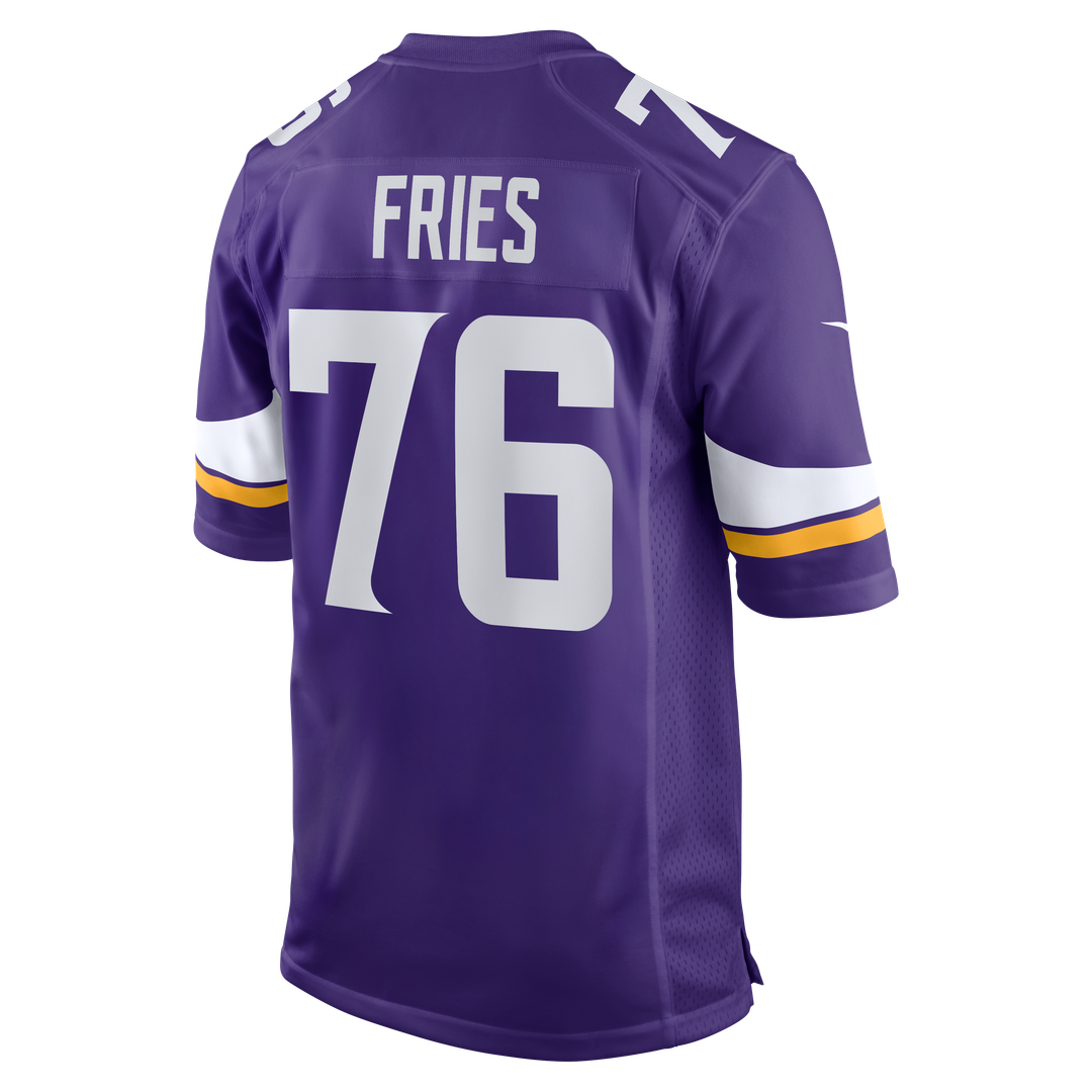 Minnesota Vikings Will Fries Nike Purple Team Game Jersey