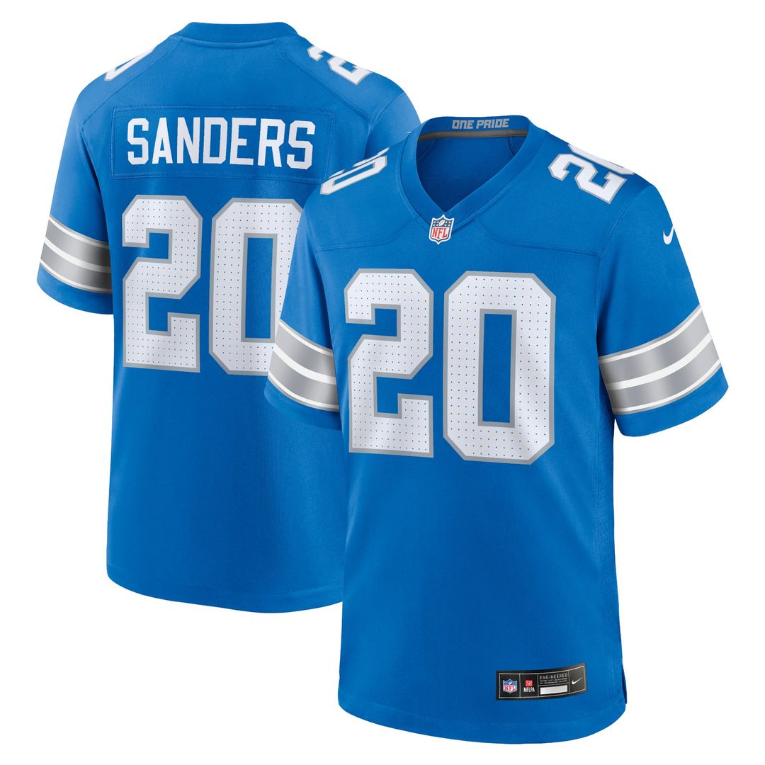 Detroit Lions Barry Sanders Nike Black 2nd Alternate Retired Player Game Jersey