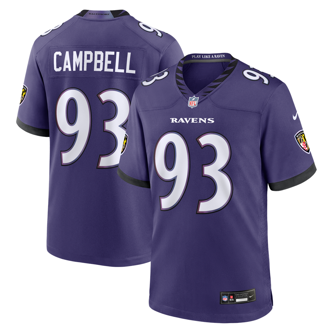 Baltimore Ravens Calais Campbell Nike Purple Team Game Jersey