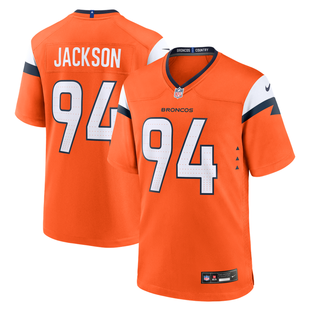 Denver Broncos Jordan Jackson Nike Orange Team Game Jersey