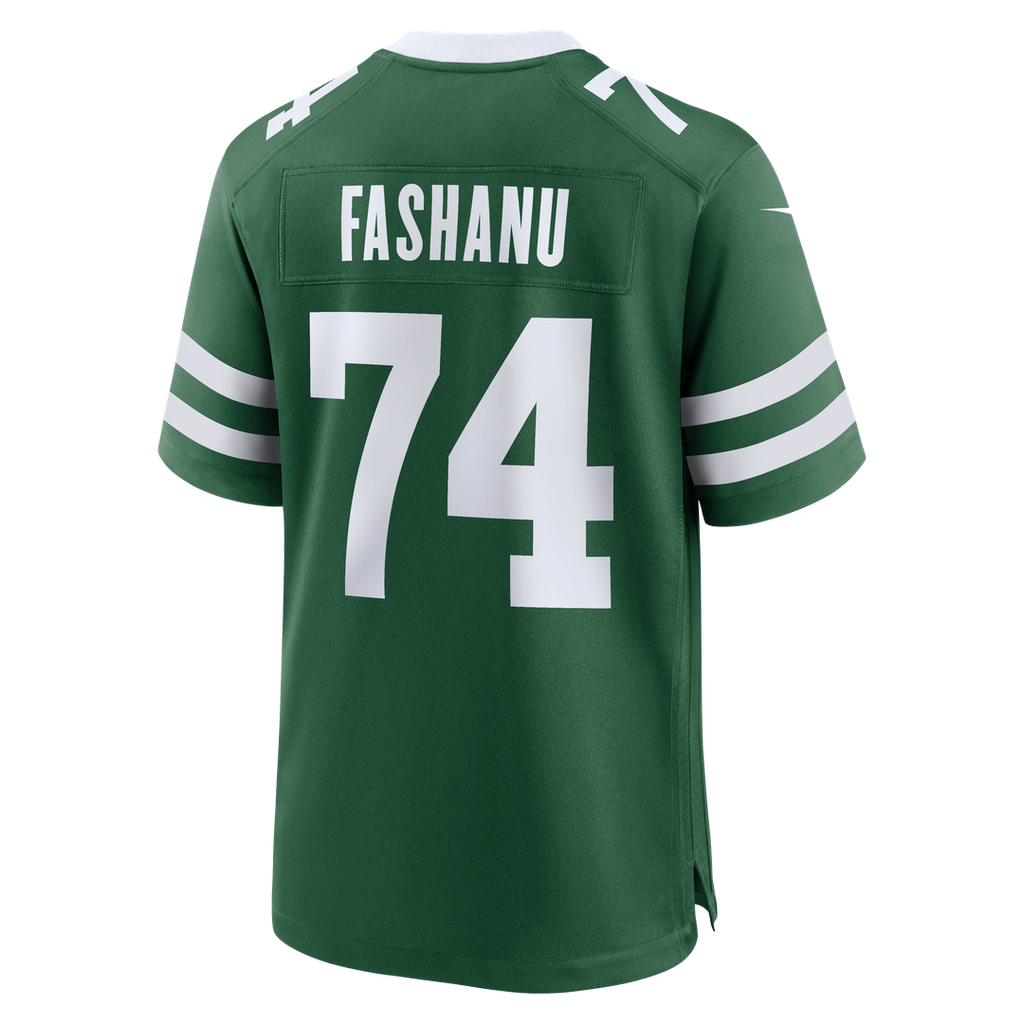 New York Jets Olu Fashanu Nike Gotham Green Player Game Jersey