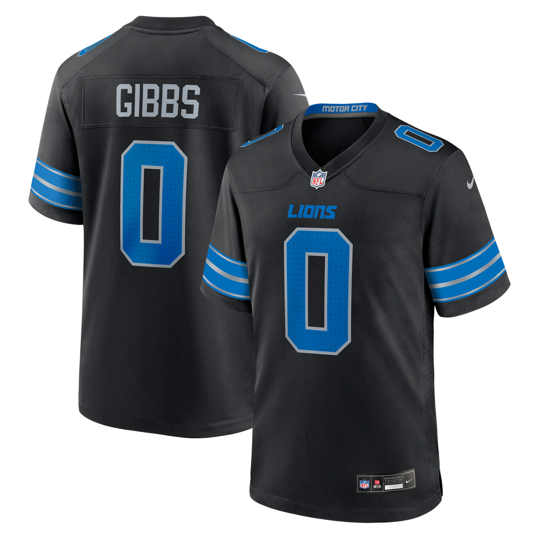 Detroit Lions Jahmyr Gibbs Nike White Game Player Jersey