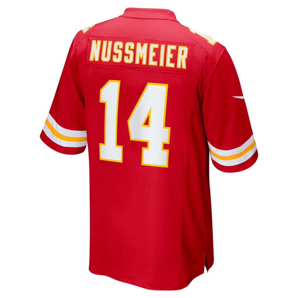 Kansas City Chiefs Garrett Nussmeier Nike Red Game Jersey
