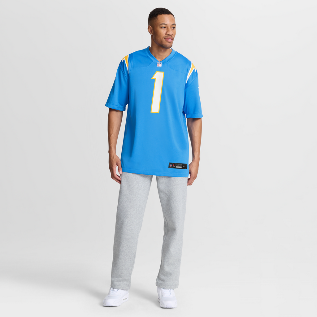Los Angeles Chargers Quentin Johnston Nike Powder Blue Game Player Jersey