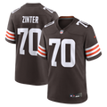 Cleveland Browns Zak Zinter Nike Brown Team Game Jersey