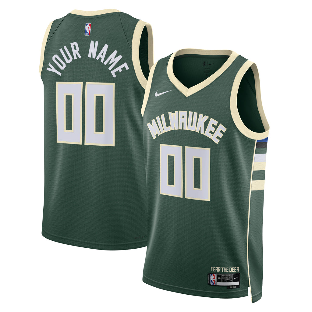 Milwaukee Bucks Nike Icon Swingman Jersey - Custom - Unisex