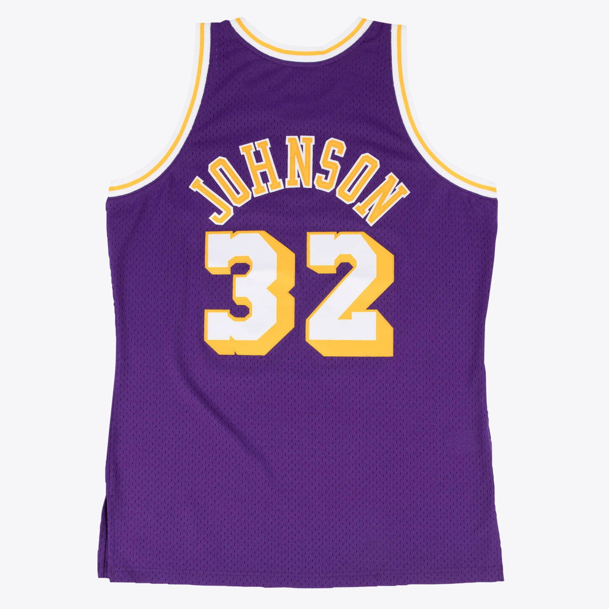 Los Angeles Lakers Magic Johnson 1984-85 Hardwood Classics Road Swingman Jersey By Mitchell & Ness - Purple