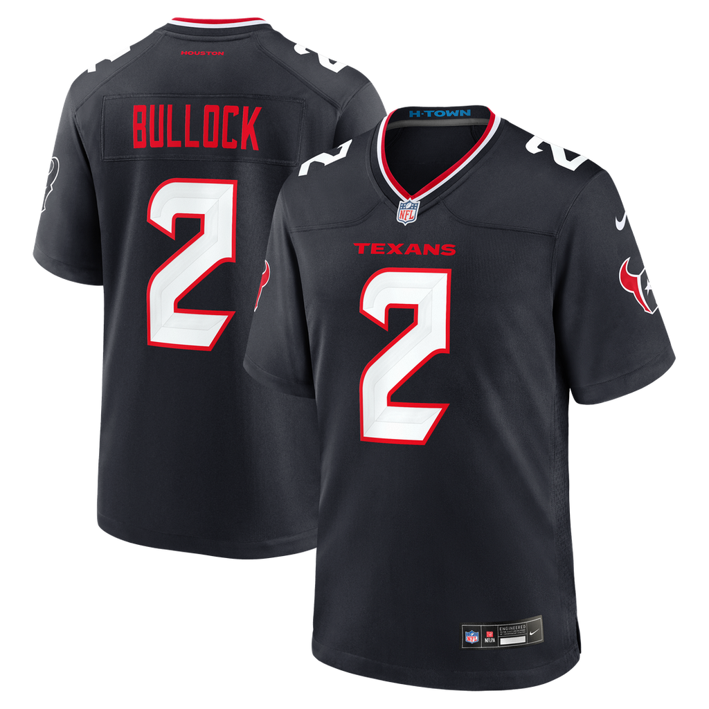 Houston Texans Calen Bullock Nike Navy Team Game Jersey