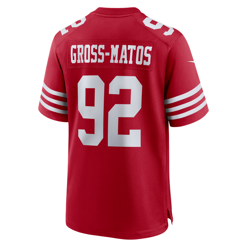 San Francisco 49ers Yetur Gross-Matos Nike Scarlet Team Game Jersey