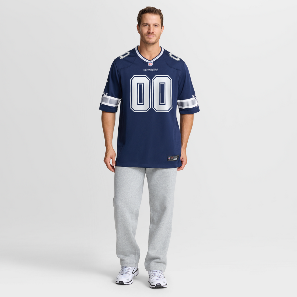 Dallas Cowboys Nike Navy Custom Game Jersey