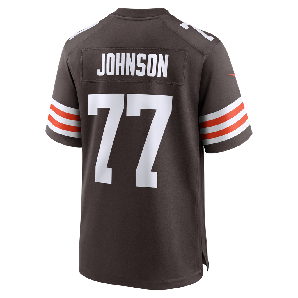 Cleveland Browns Zion Johnson Nike Brown Team Game Jersey