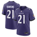 Baltimore Ravens Jaylinn Hawkins Nike Purple Team Game Jersey