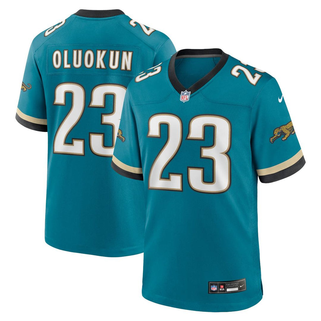 Jacksonville Jaguars Foye Oluokun Nike Teal Prowler Throwback Player Game Jersey