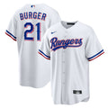 Texas Rangers Jake Burger Nike White Home Replica Jersey