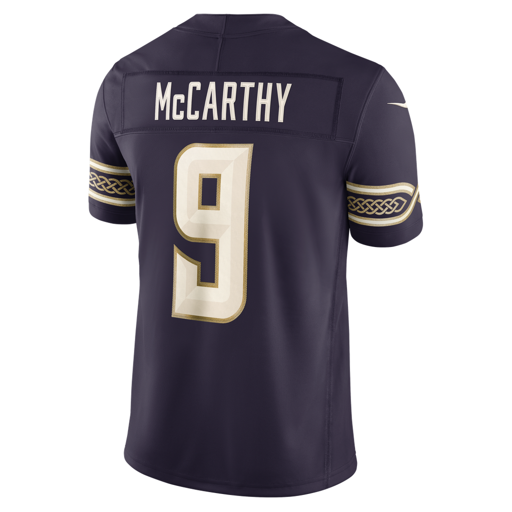 Minnesota Vikings J.J. McCarthy Nike Purple 2026 Rivalries Collection Stitched Limited Jersey
