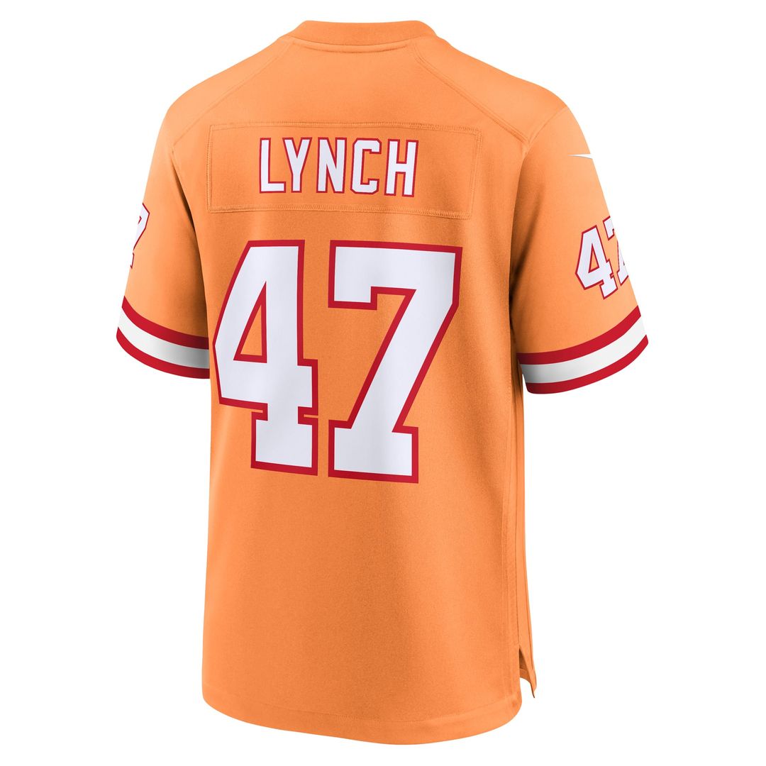 Tampa Bay Buccaneers John Lynch Nike Orange Throwback Game Jersey