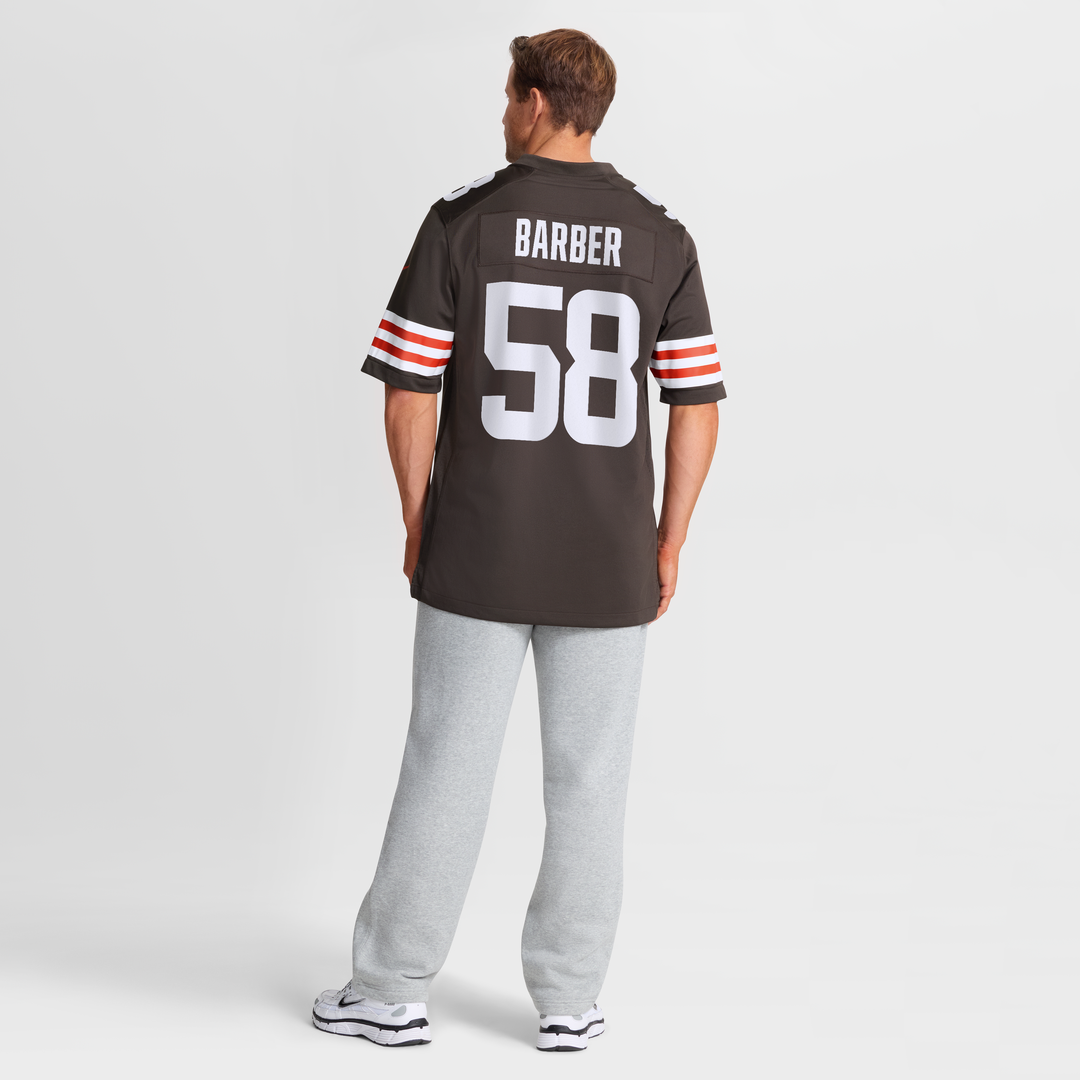 Cleveland Browns Austin Barber Nike Brown Team Game Jersey