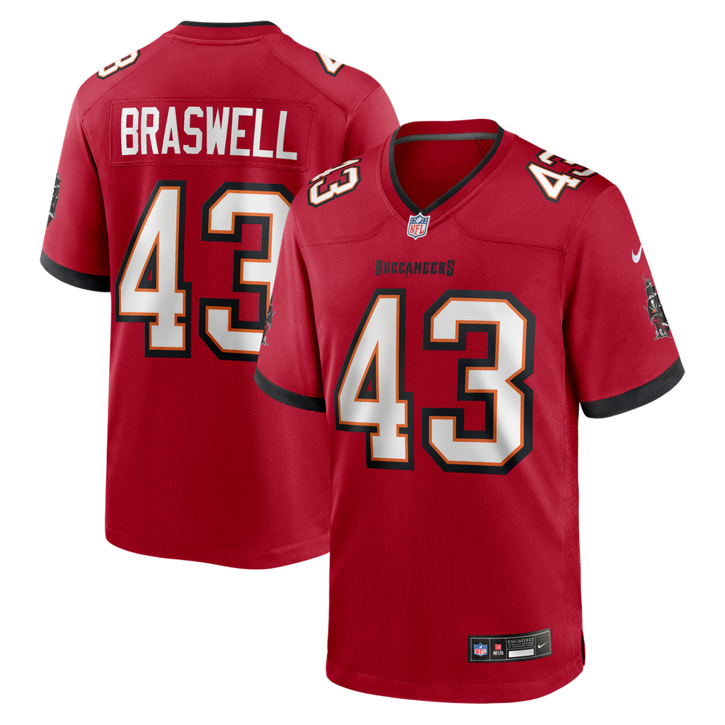 Tampa Bay Buccaneers Chris Braswell Nike Red Game Jersey