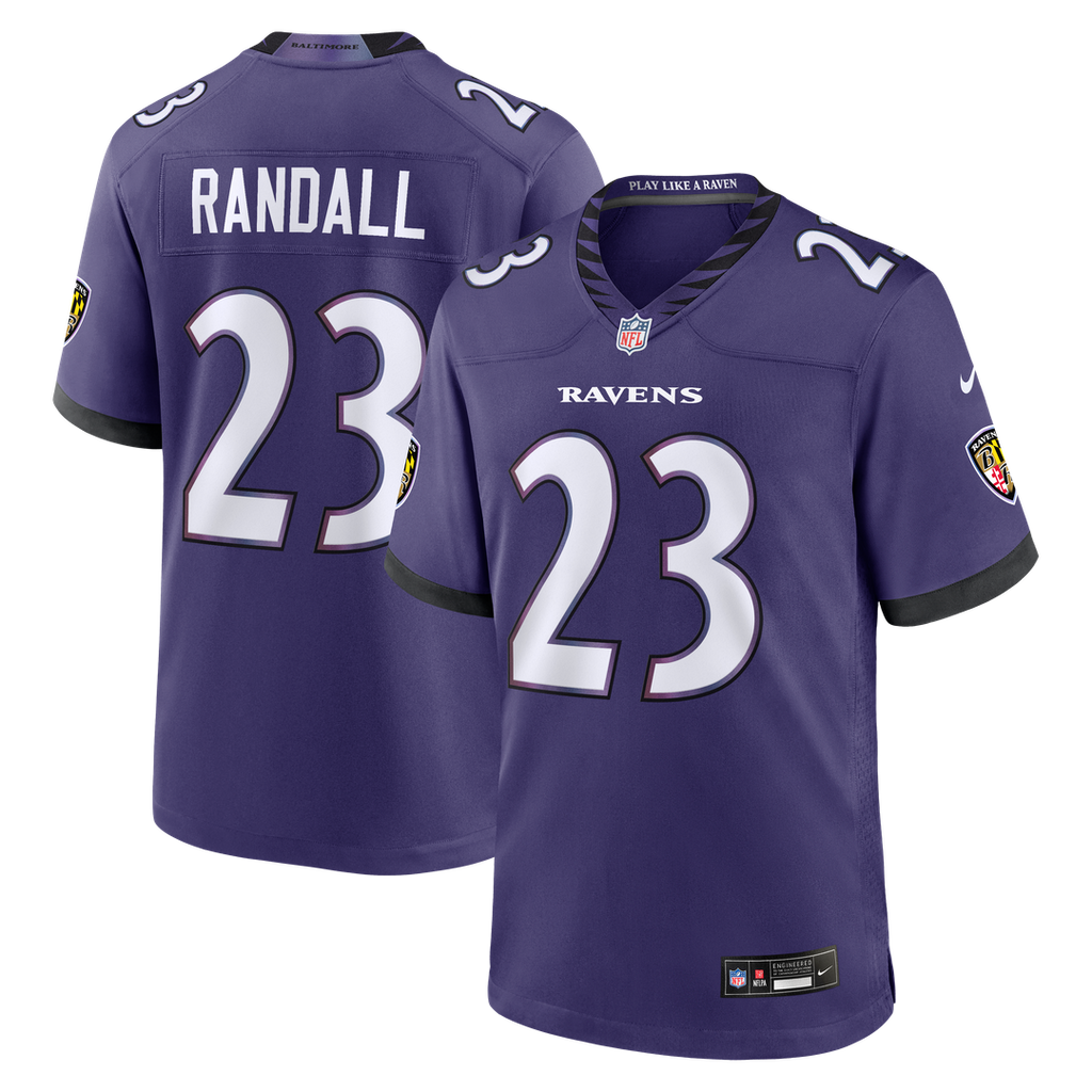 Baltimore Ravens Adam Randall Nike Purple Team Game Jersey