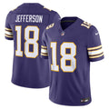 Minnesota Vikings Justin Jefferson Nike Purple Alternate Classic Vapor F.U.S.E. Stitched Limited Jersey