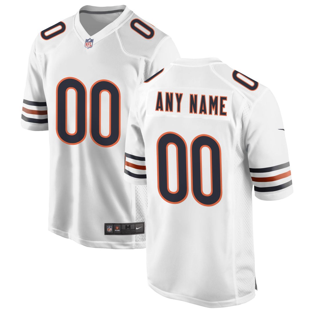 Chicago Bears Nike White Custom Game Jersey