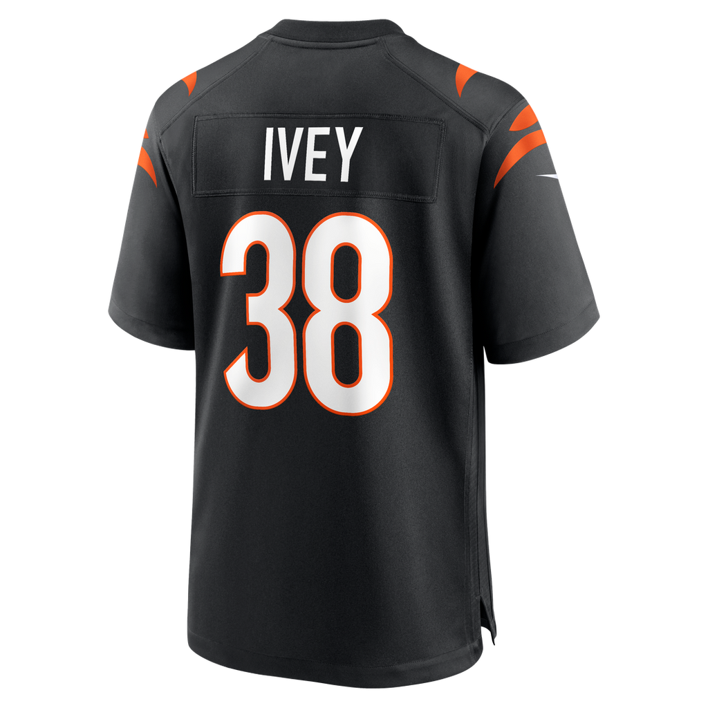 Cincinnati Bengals DJ Ivey Nike Black Team Game Jersey
