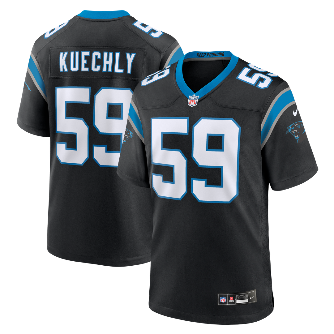 Carolina Panthers Luke Kuechly Nike Black Team Game Jersey
