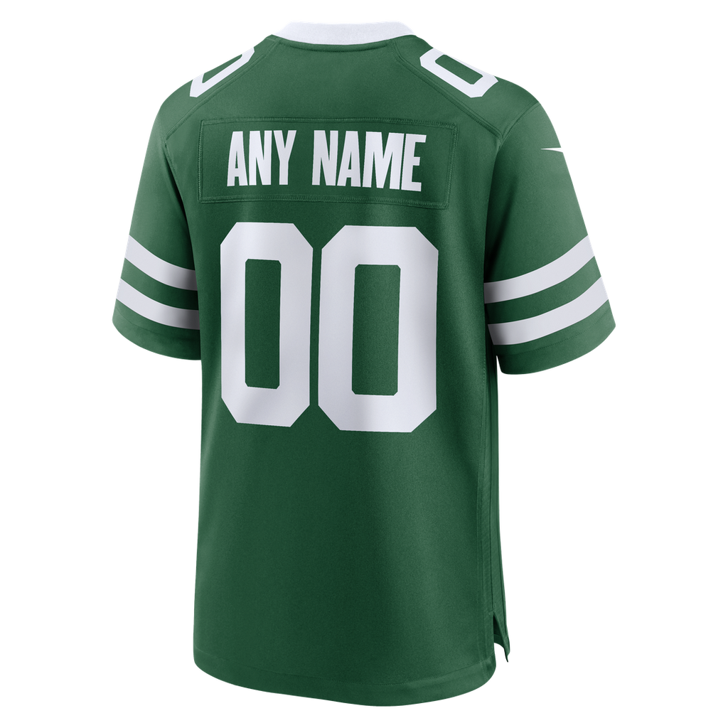 New York Jets Nike Legacy Black Alternate Custom Game Jersey