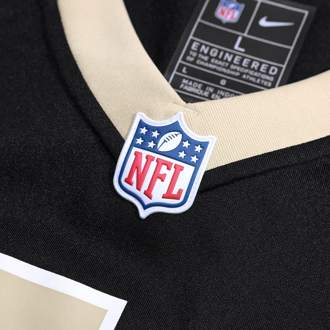 New Orleans Saints Kelvin Banks Jr. Nike Black Game Player Jersey