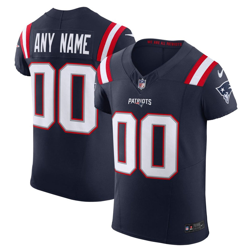 New England Patriots Nike Navy Vapor F.U.S.E. Elite Custom Jersey