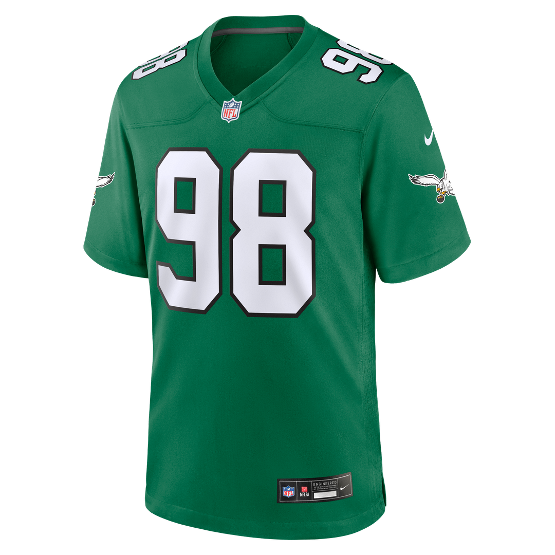 Philadelphia Eagles Jalen Carter Nike Midnight Green Team Game Jersey