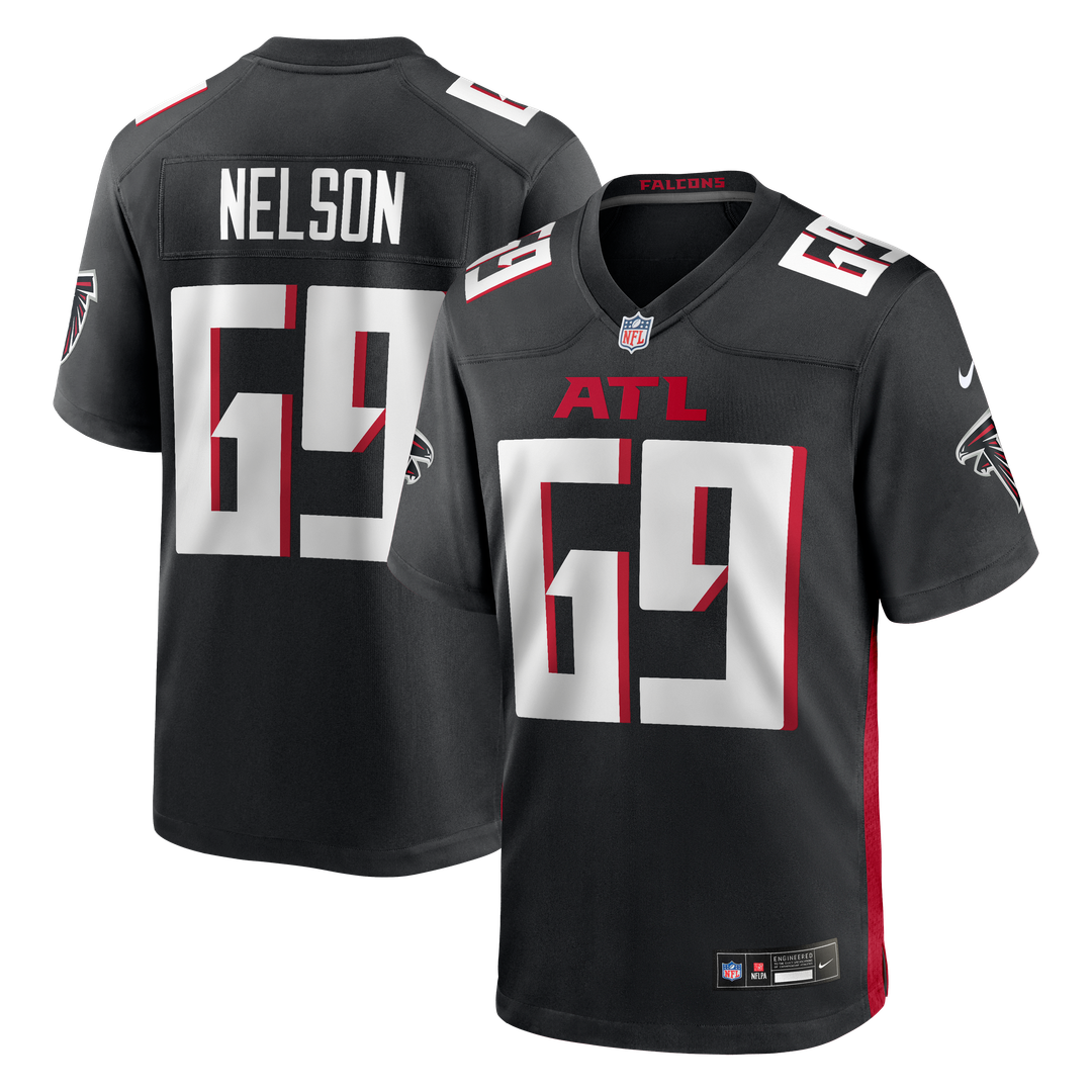 Atlanta Falcons Jack Nelson Nike Black Team Game Jersey