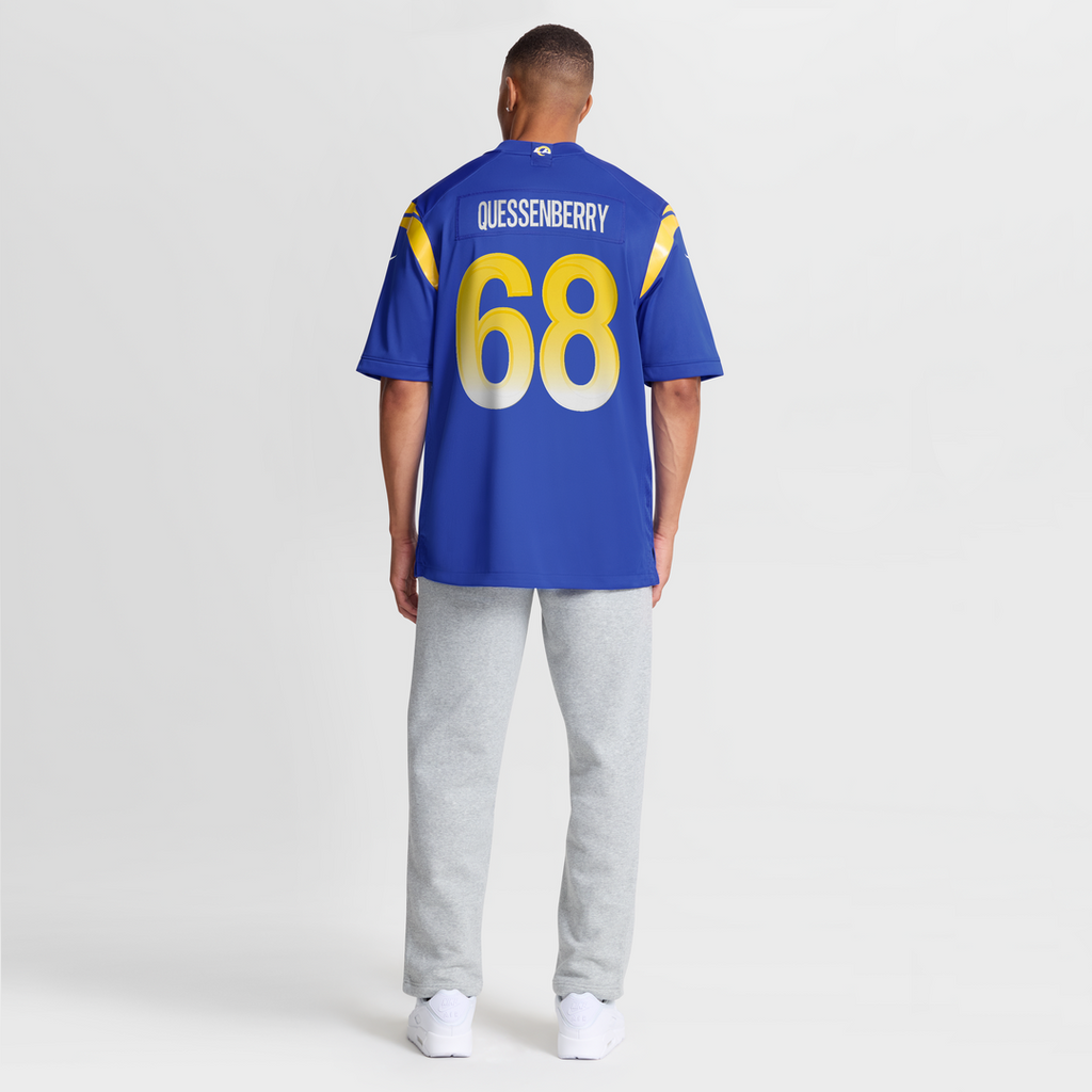 Los Angeles Rams David Quessenberry Nike Royal Team Game Jersey