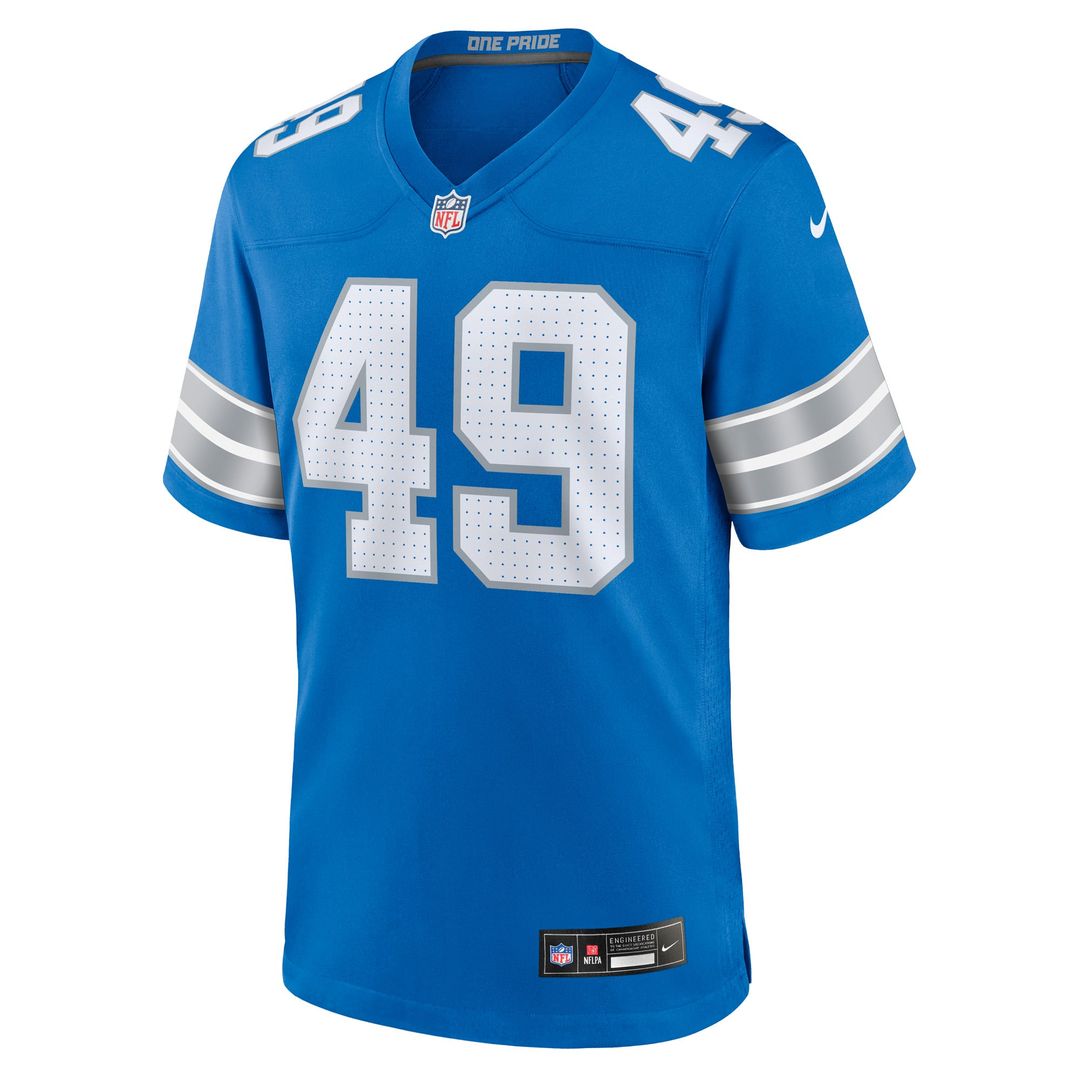 Detroit Lions Hogan Hatten Nike Blue Game Jersey