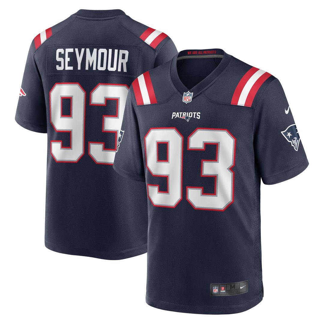 New England Patriots Richard Seymour Nike Navy Retired Player Game Jersey