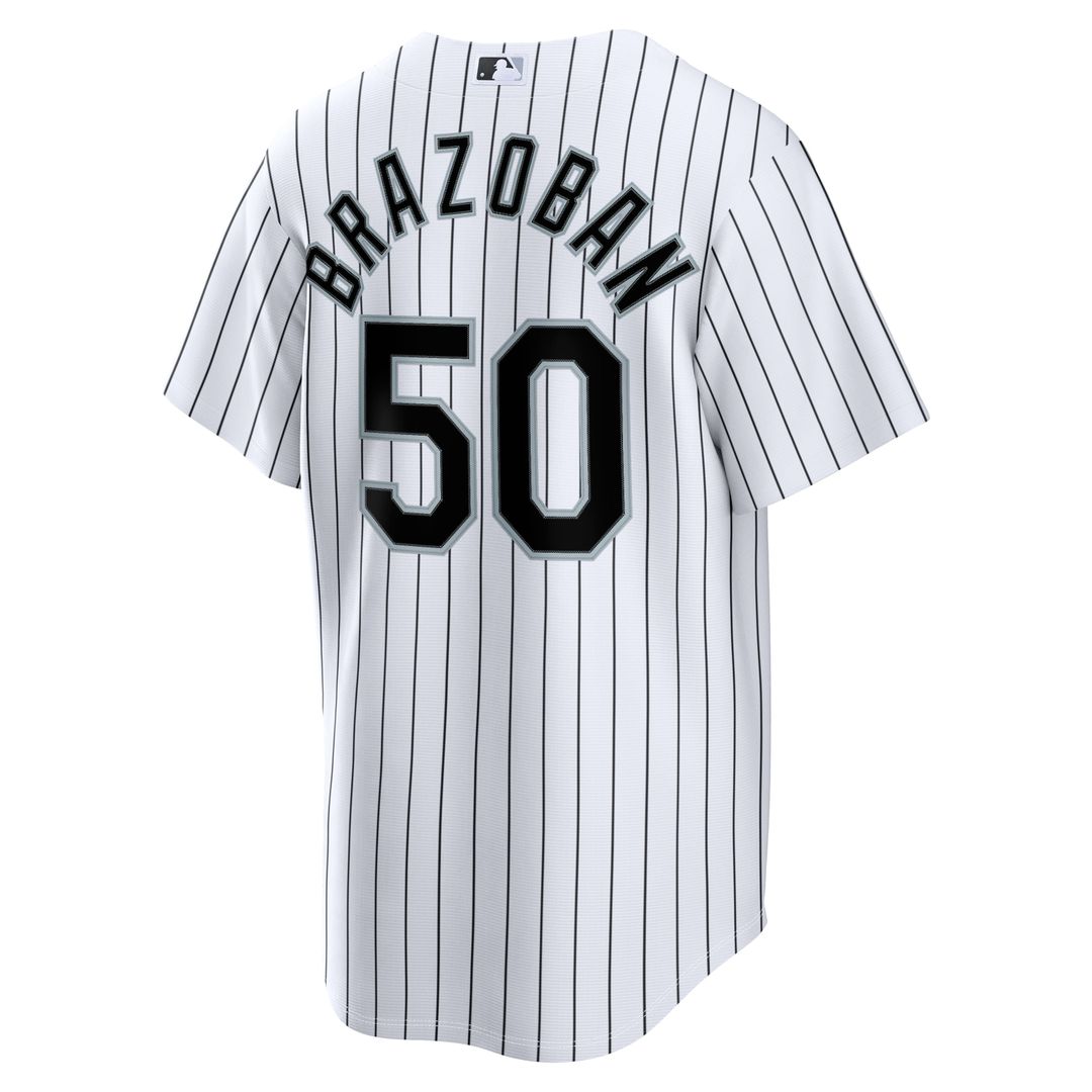 Chicago White Sox Huascar Brazoban Nike White Home Replica Jersey