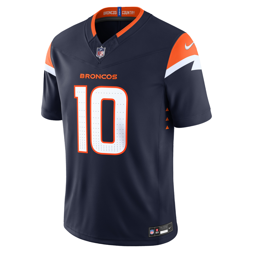 Denver Broncos Bo Nix Nike Orange Alternate Mile High Collection 1977 Throwback Vapor F.U.S.E. Stitched Limited Jersey