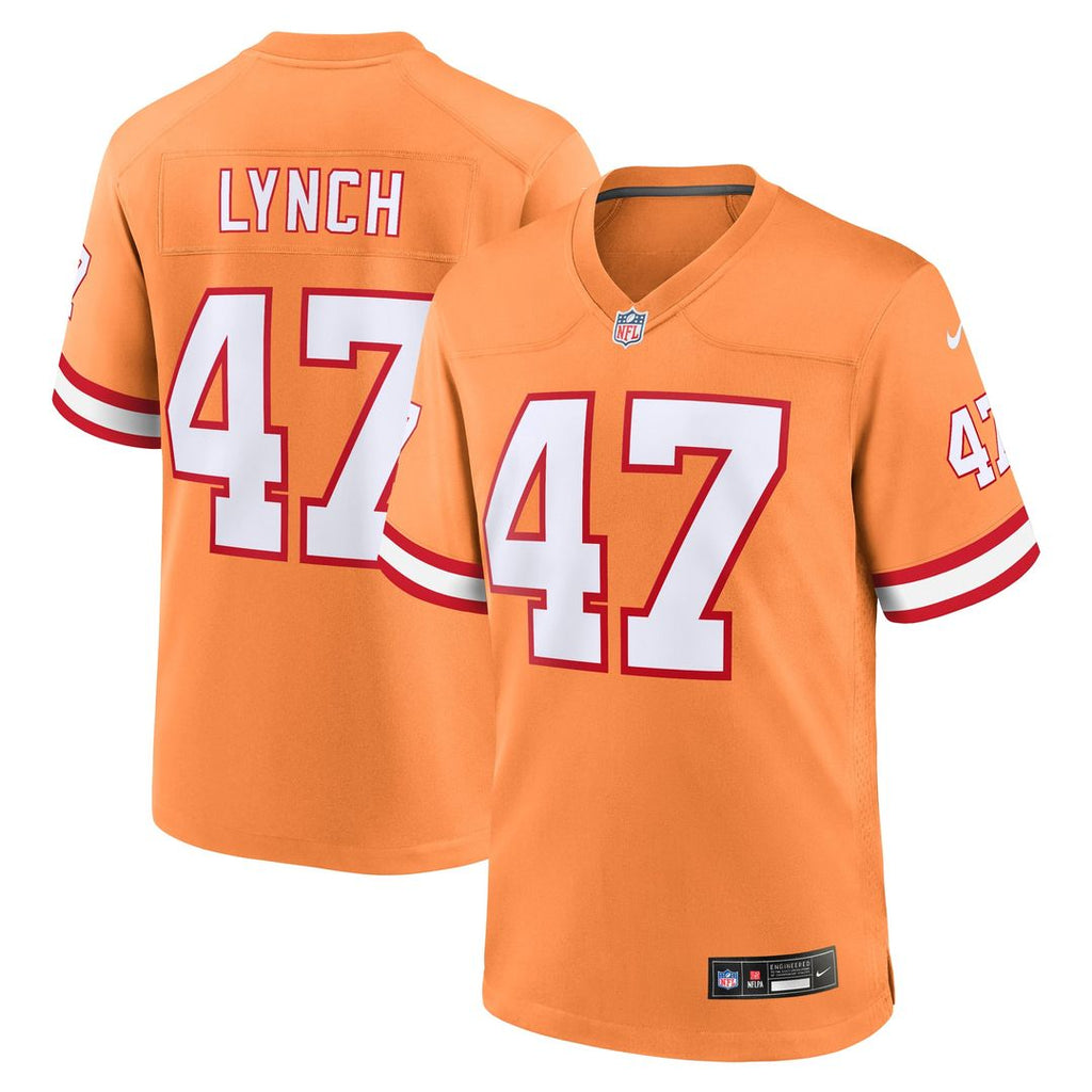 Tampa Bay Buccaneers John Lynch Nike Orange Throwback Game Jersey