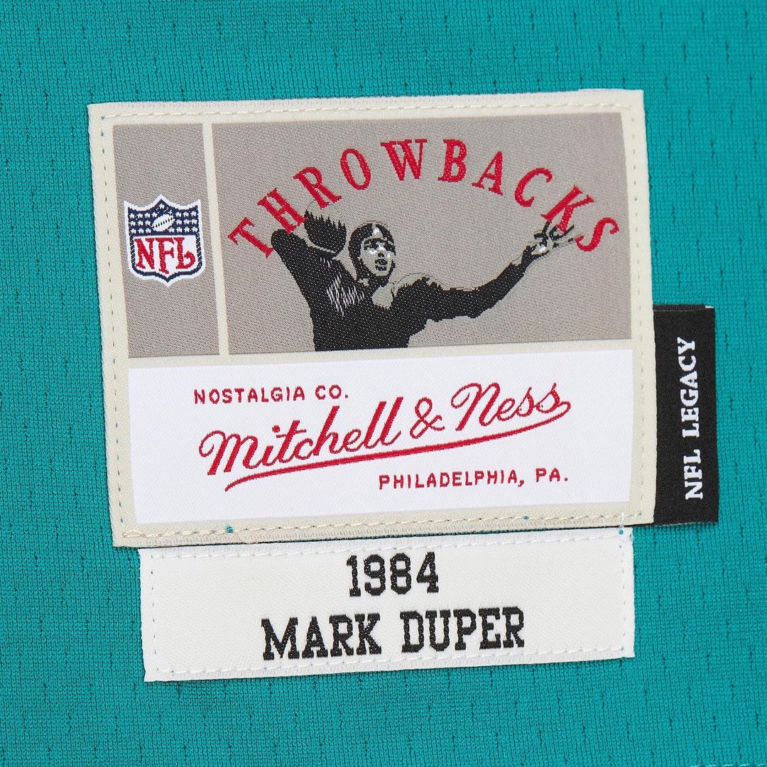 Miami Dolphins Mark Duper Mitchell & Ness Aqua Legacy Replica Jersey