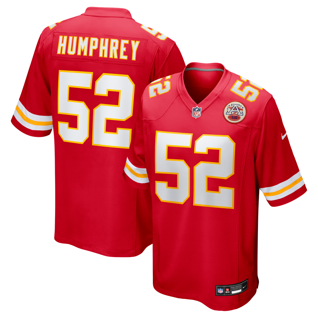 Kansas City Chiefs Creed Humphrey Nike Red Game Jersey