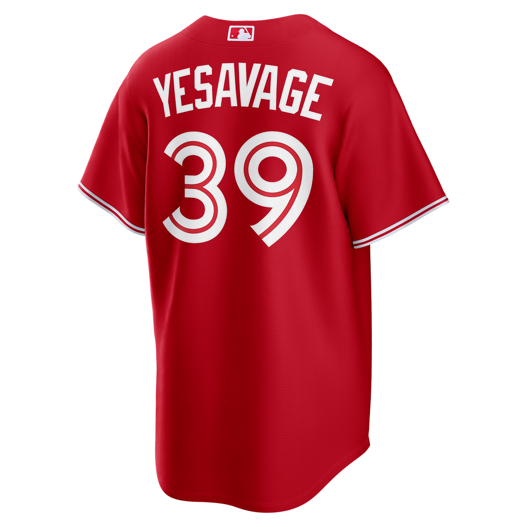Toronto Blue Jays Trey Yesavage Nike Red Canada Day Replica Jersey