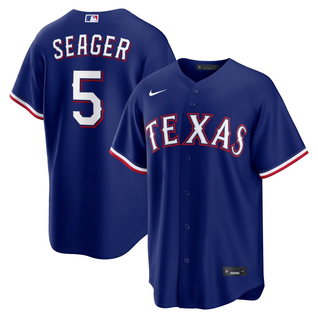 Texas Rangers Corey Seager Nike Gray Road Replica Jersey